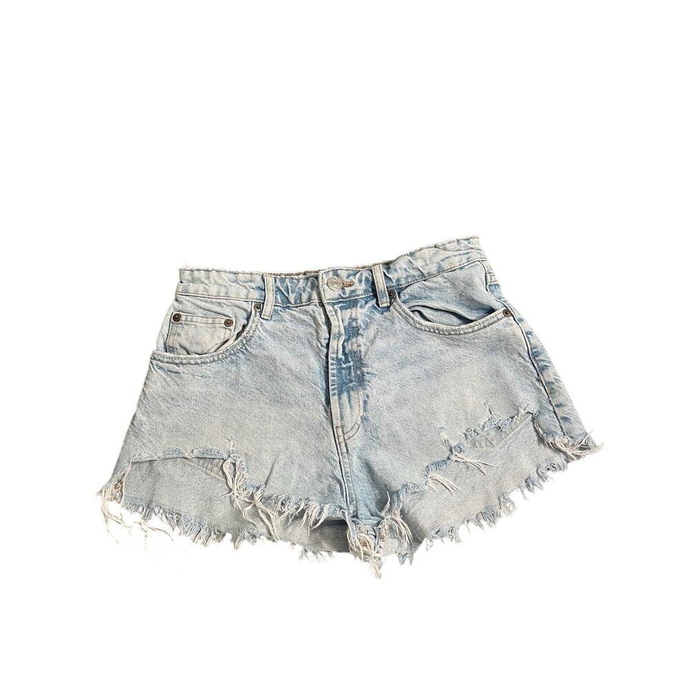 Zara Distressed Cutoff Denim Shorts Women's Size 6